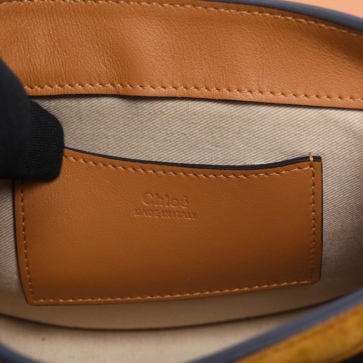 Chloe Autumnal Brown Croc Embossed Small Tess Bag