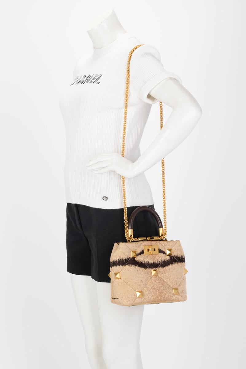 Valentino Jacquard Tiger 1967 Roman Stud Bag