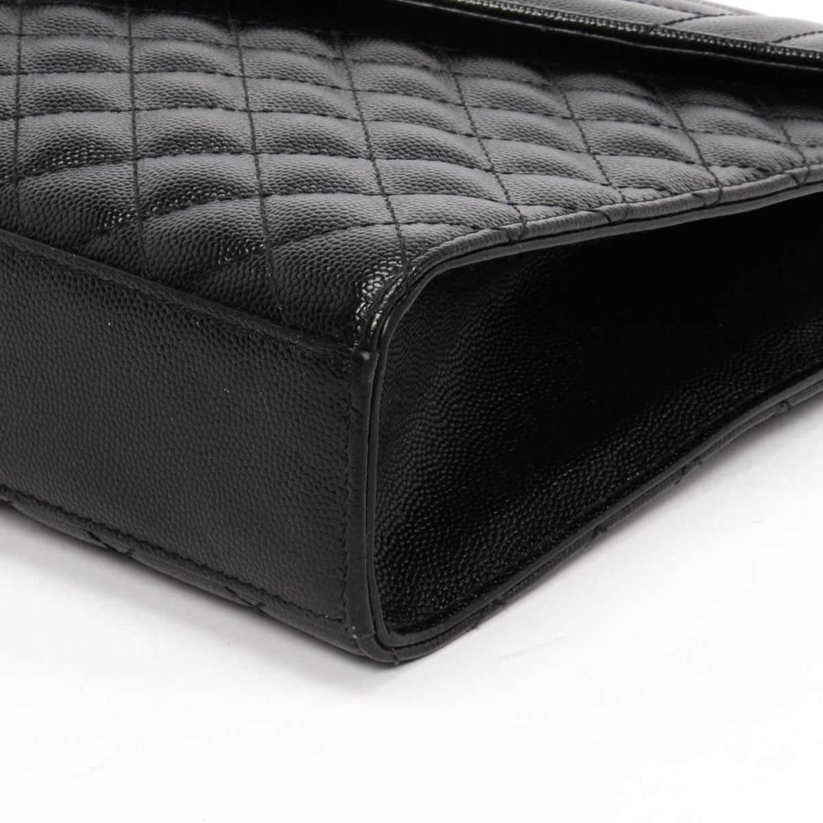 Saint Laurent Black Mix Matelasse Large Monogram Envelope Bag