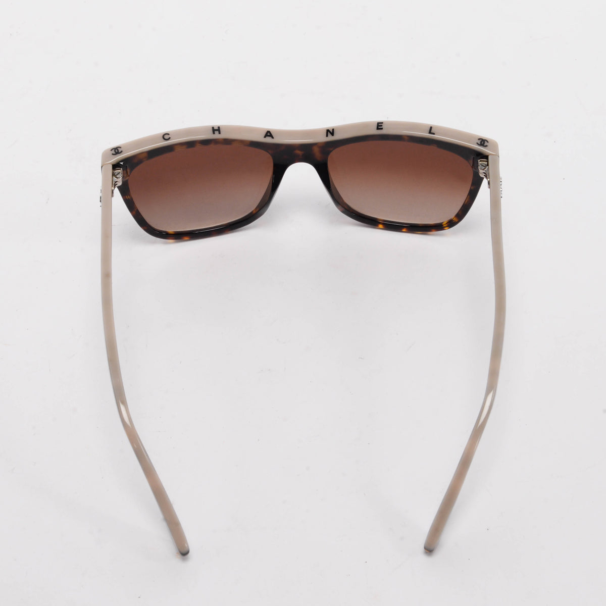 Chanel Havana Logo Shield Sunglasses