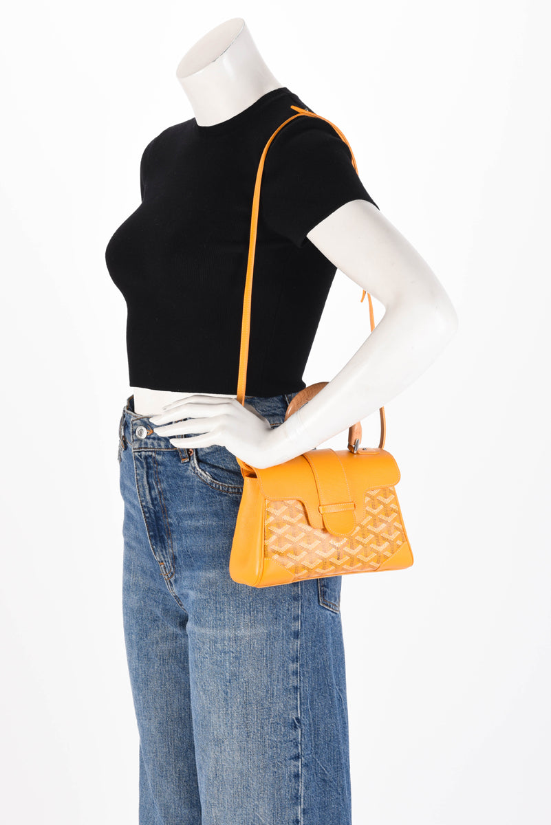 Goyard Yellow Goyardine & Calfskin Saigon Souple Mini Bag