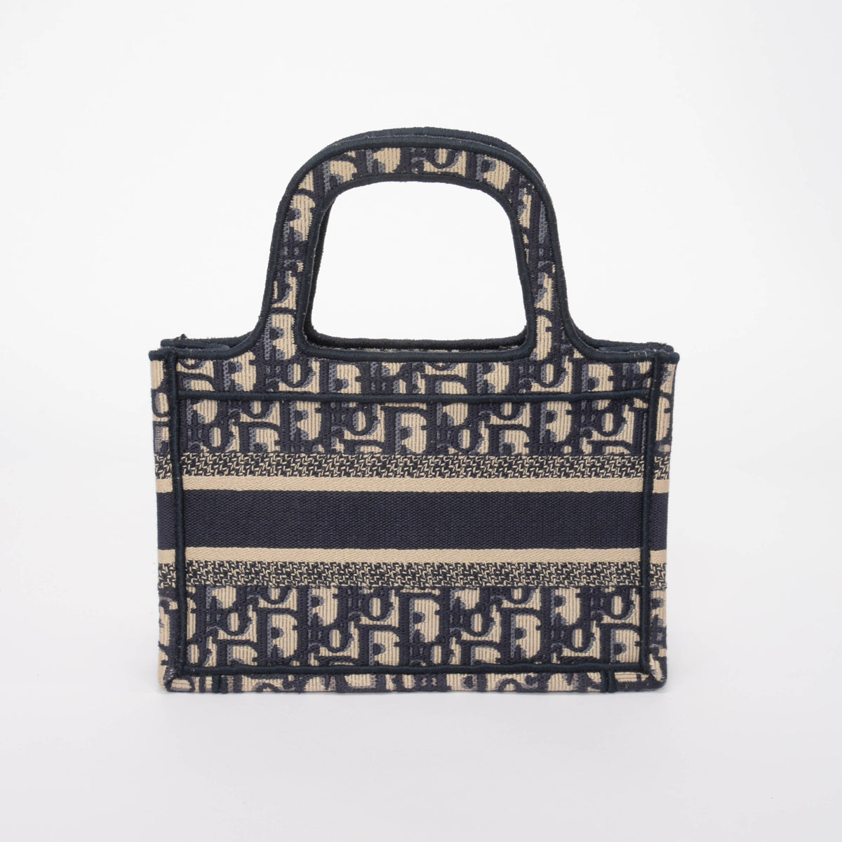 Dior Navy Oblique Jacquard Mini Book Tote