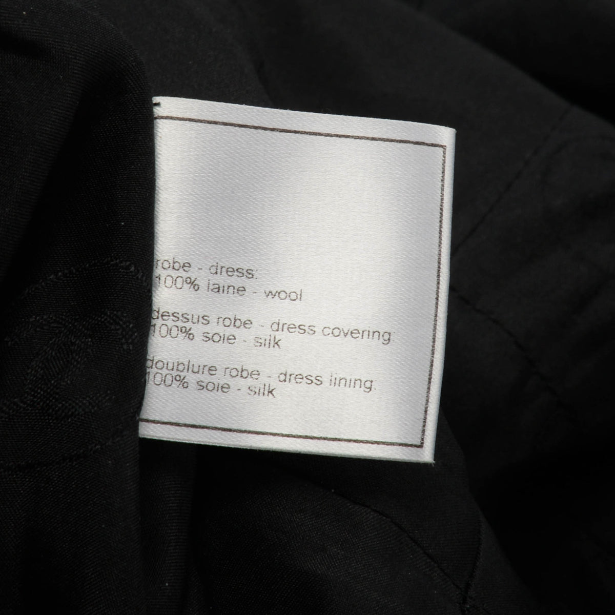 Chanel Black Wool Strapless Dress + Silk Cape FR 40