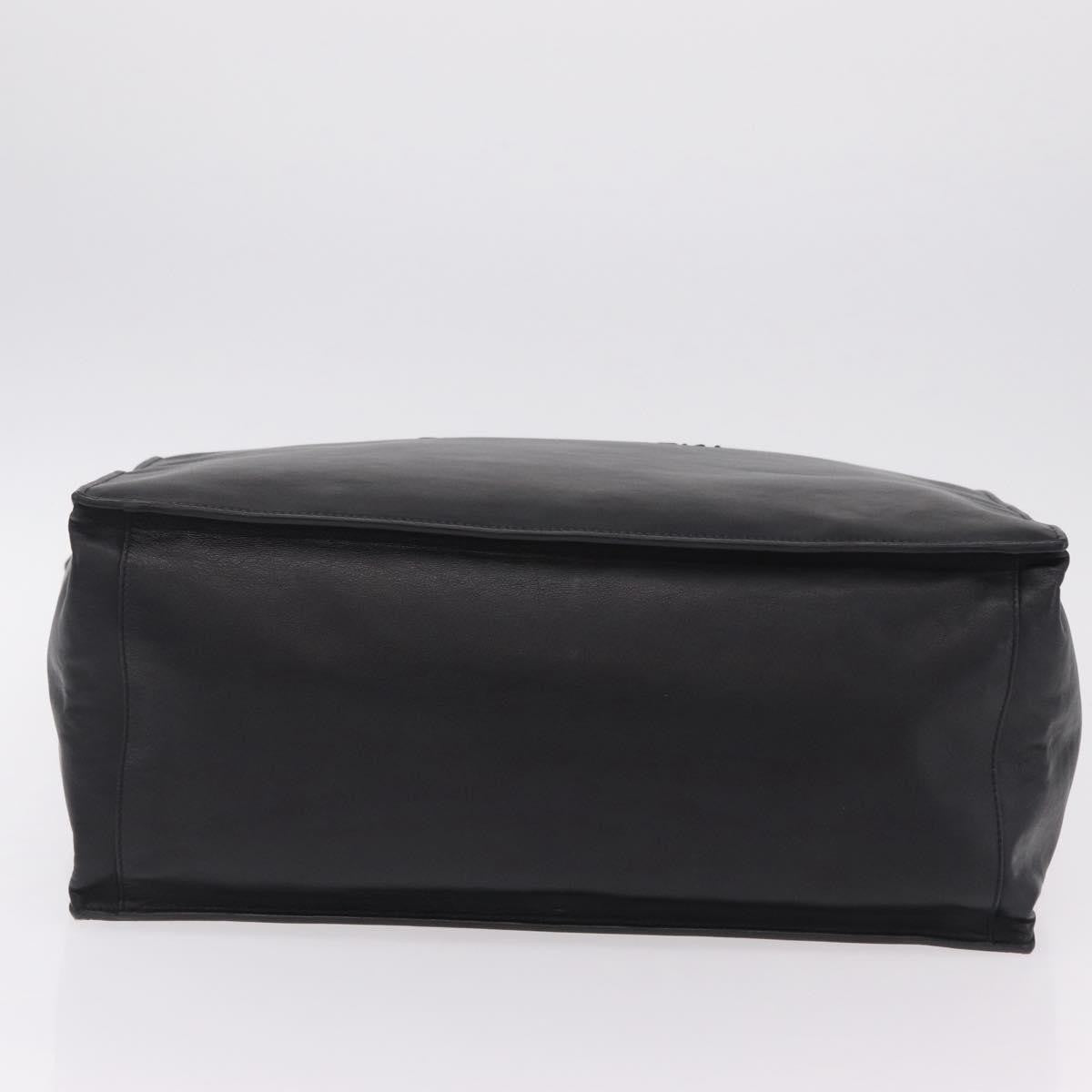 Saint Laurent Black Embossed Leather Rive Gauche Shopper Tote