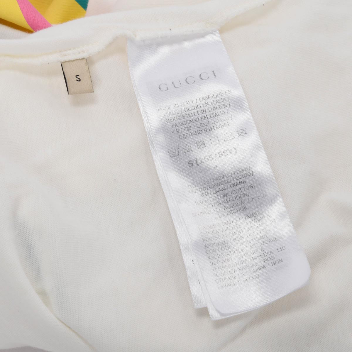 Gucci White Cotton Interlocking G Heart T-Shirt S