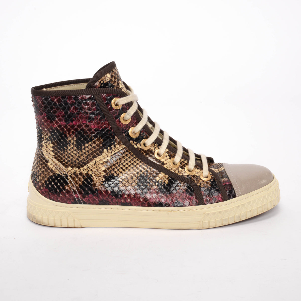 Chanel Multi Colour Python Hi-Top Sneakers 38.5