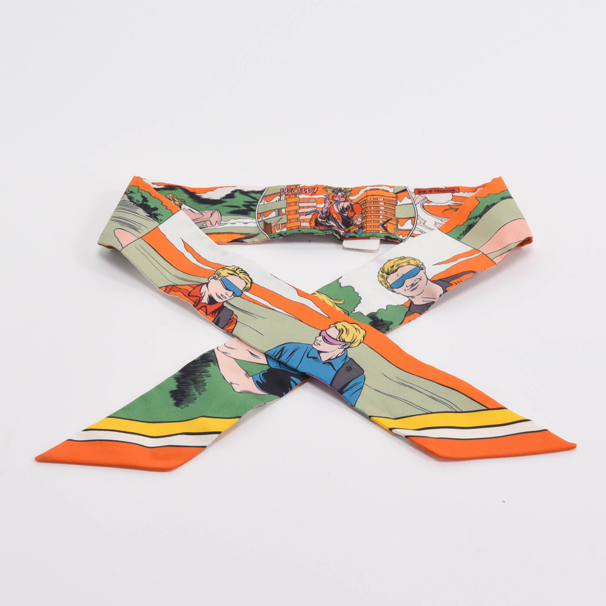 Hermes Orange Silk Wow Twilly