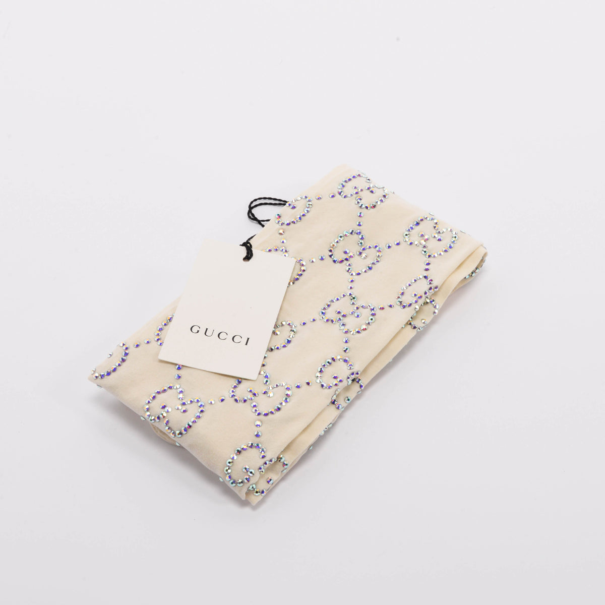 Gucci Ivory Crystal GG Amila Tights S