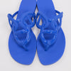 Hermes Electric Blue Rubber Egerie Thongs 39 - Blue Spinach