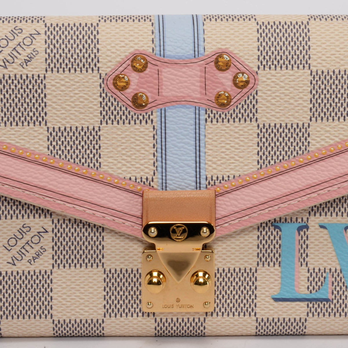 Louis Vuitton Damier Azur Summer Trunks Sarah Wallet