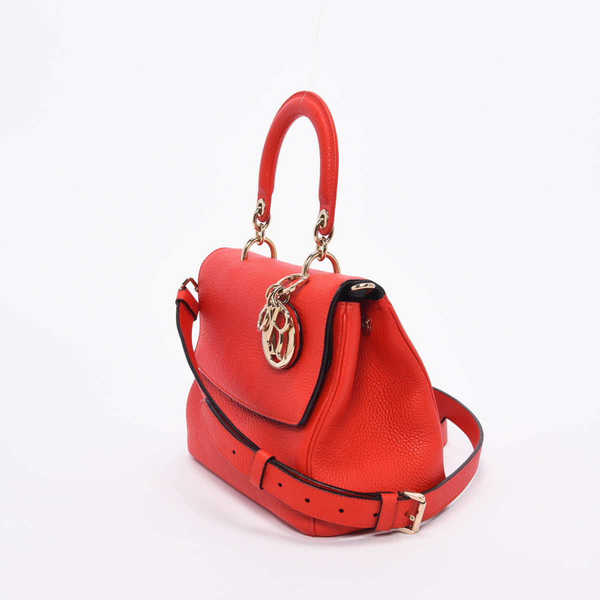 Dior Red & Navy Bullcalf Be Dior Small Flap Bag