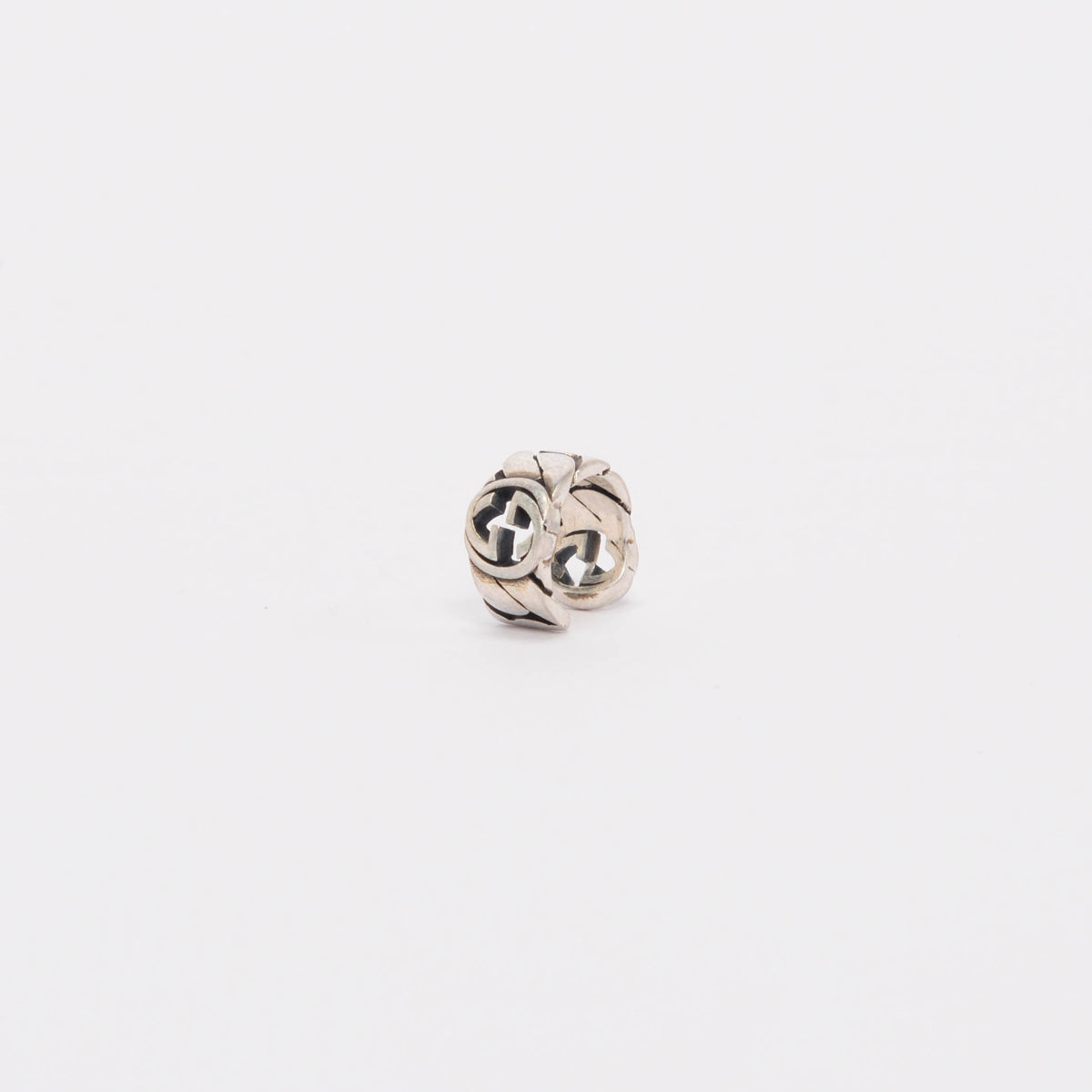 Gucci Silver Sterling Silver GG Interlocking Ear Cuff
