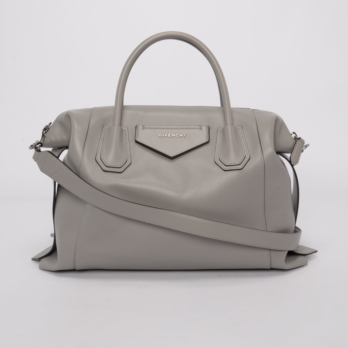Givenchy Grey Soft Calfskin Medium Antigona Tote