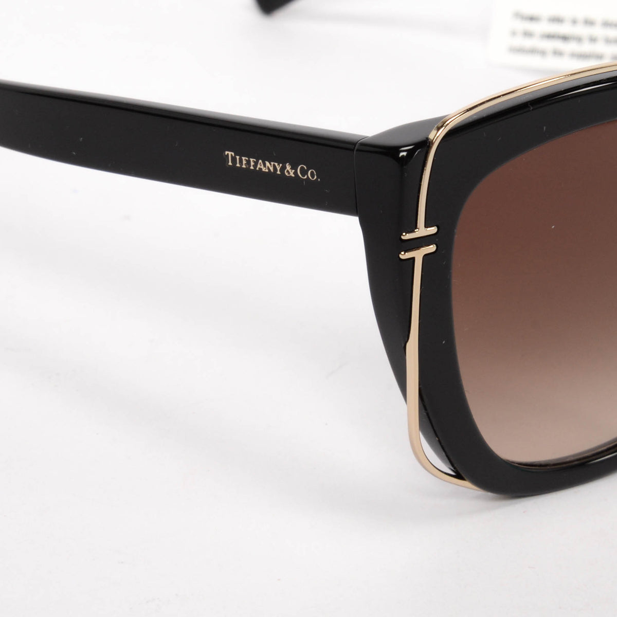 Tiffany & Co Black & Gold Tiffany T Cat Eye Sunglasses