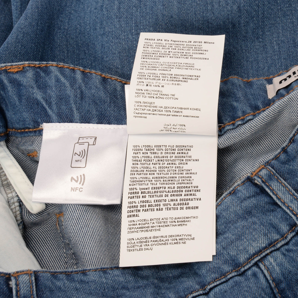 Miu Miu Blue Denim 5 Pocket Jeans 24