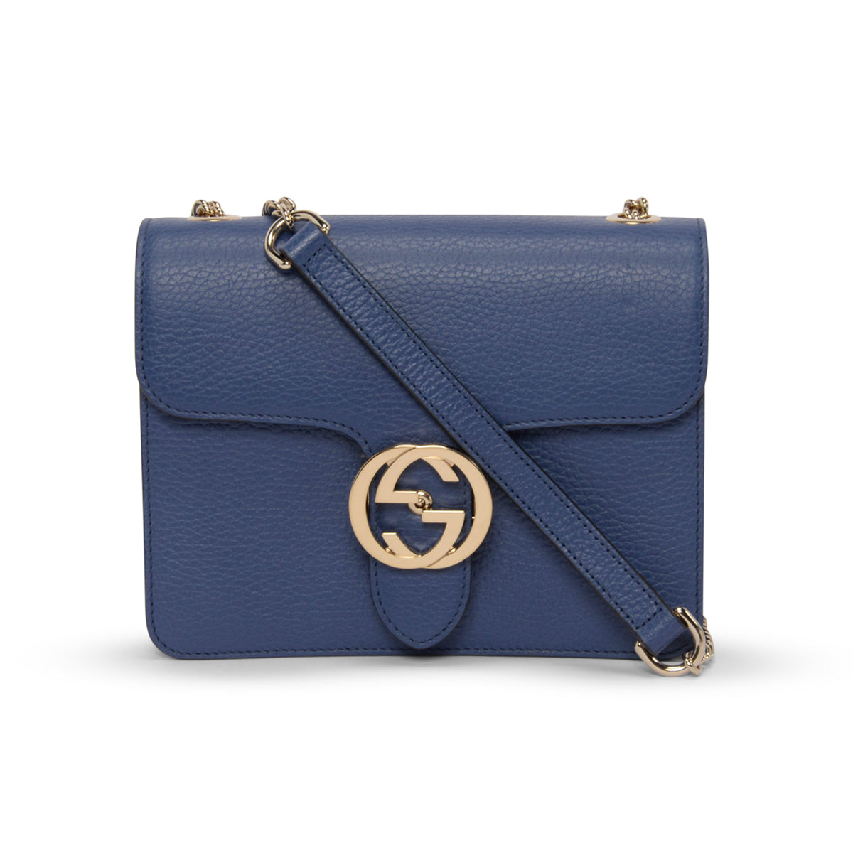 Gucci Caspian Blue Dollar Calfskin Interlocking G Bag