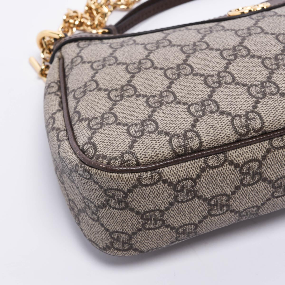 Gucci Brown GG Supreme Ophidia Small Shoulder Bag
