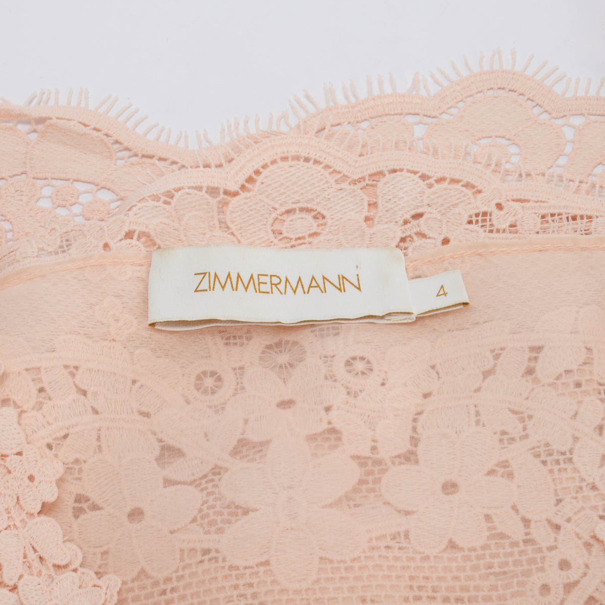 Zimmermann Peach Natura Lace Patch Top 4
