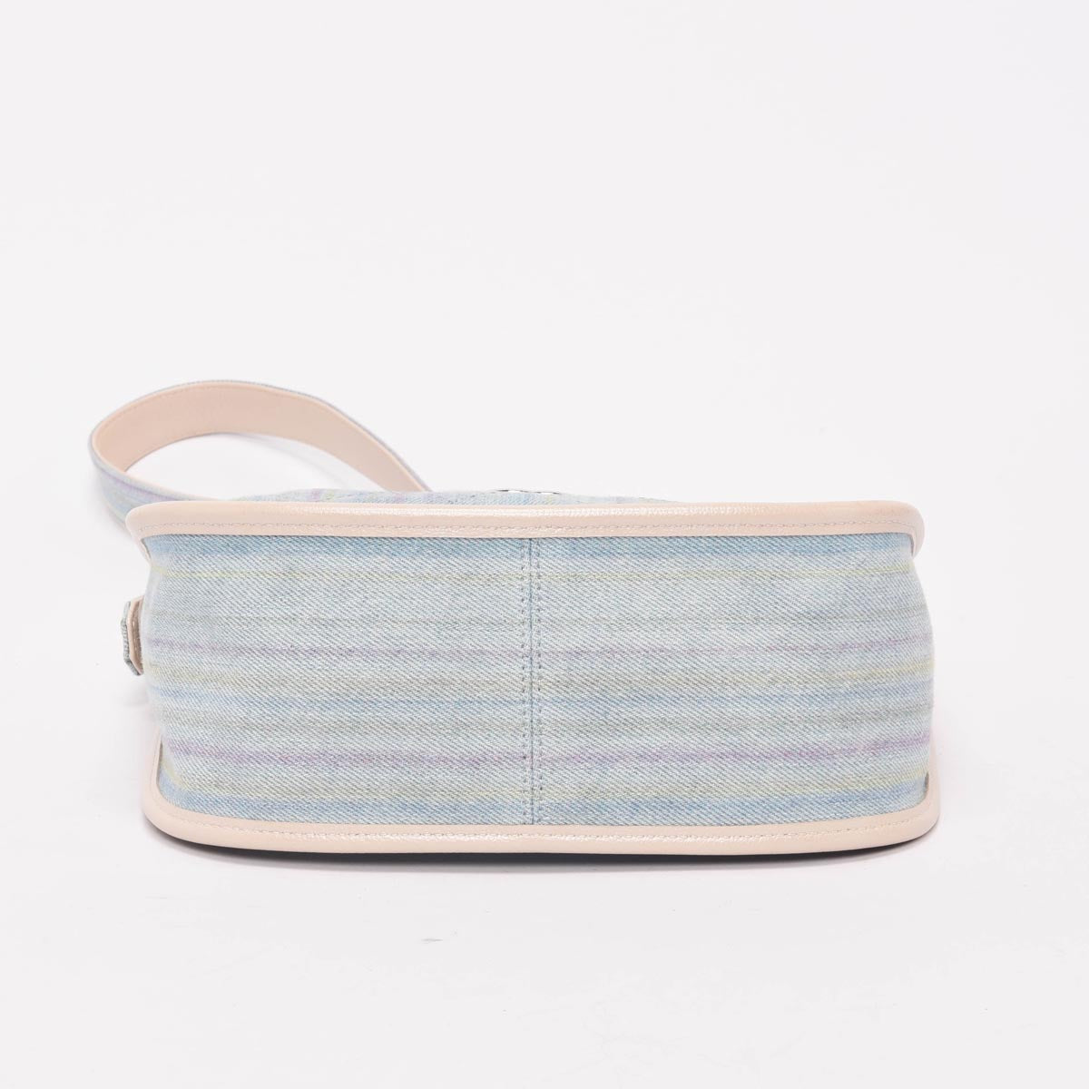 Chanel Light Blue Quilted Denim Jungle Stroll Hobo Bag