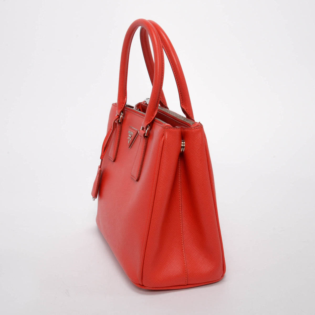 Prada Red Saffiano Lux Small Galleria Tote
