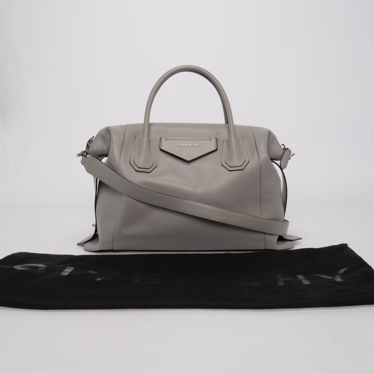 Givenchy Grey Soft Calfskin Medium Antigona Tote