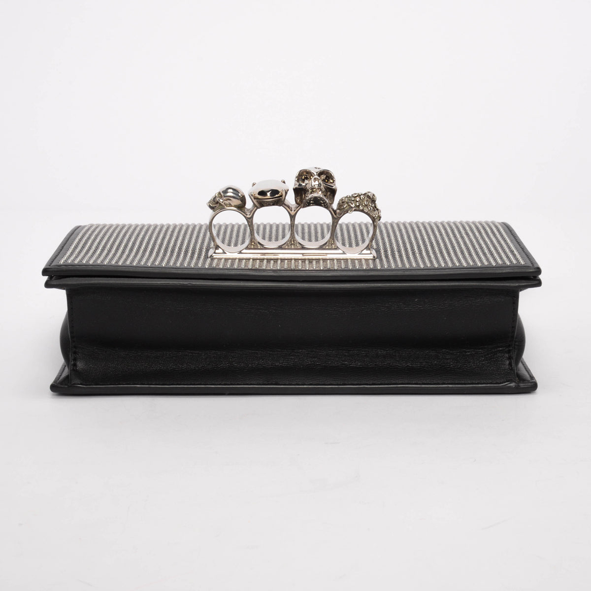 Alexander McQueen Black Studded Knuckle Cross Body Bag