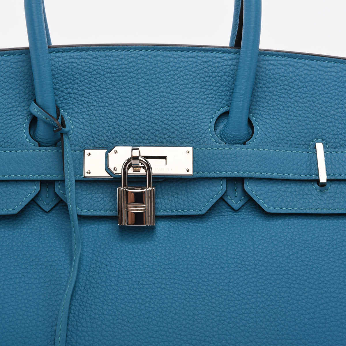Hermes Blue Paon Togo Birkin 35 PHW