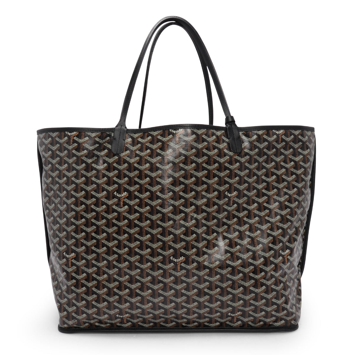 Goyard Black Leather & Goyardine Anjou GM