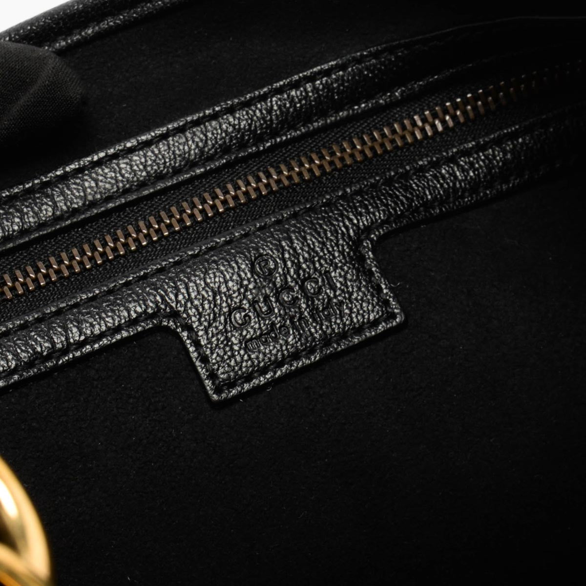 Gucci Black Grained Calfskin Large Aphrodite Shoulder Bag