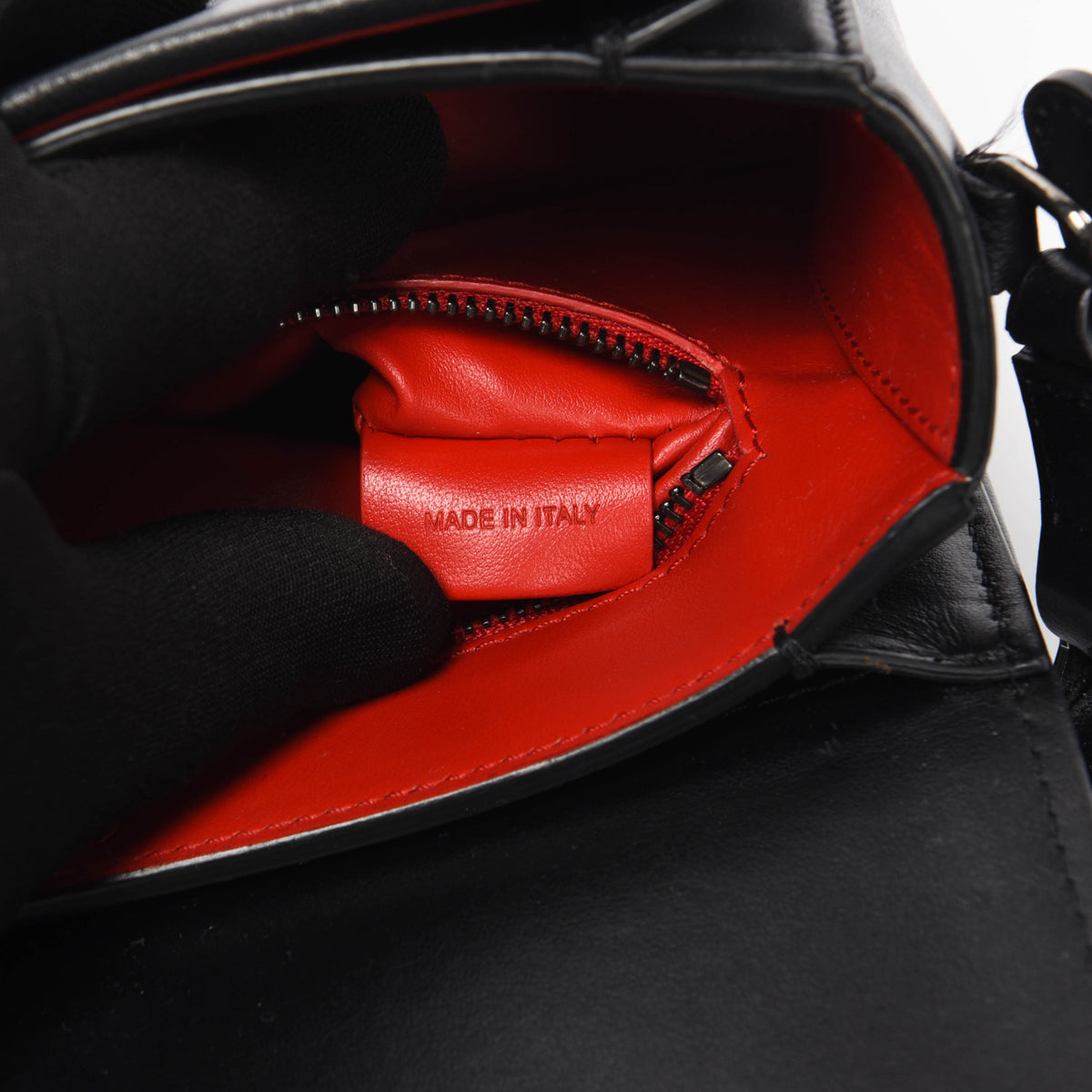 Christian Louboutin Black Calfskin Studded Carasky Cross Body Bag