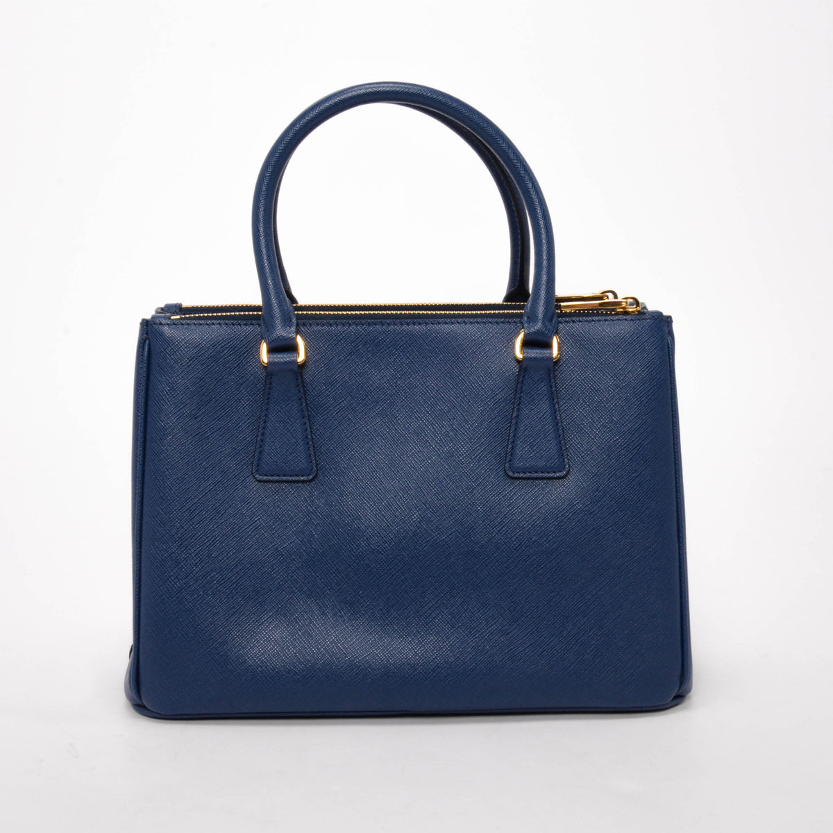 Prada Bluette Saffiano Lux Small Galleria Tote