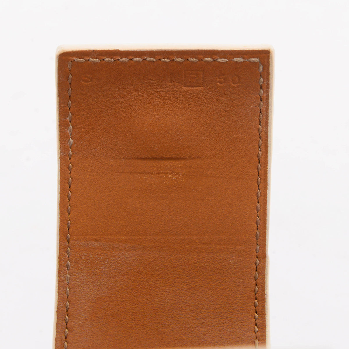 Hermes White Epsom Collier de Chien Bracelet