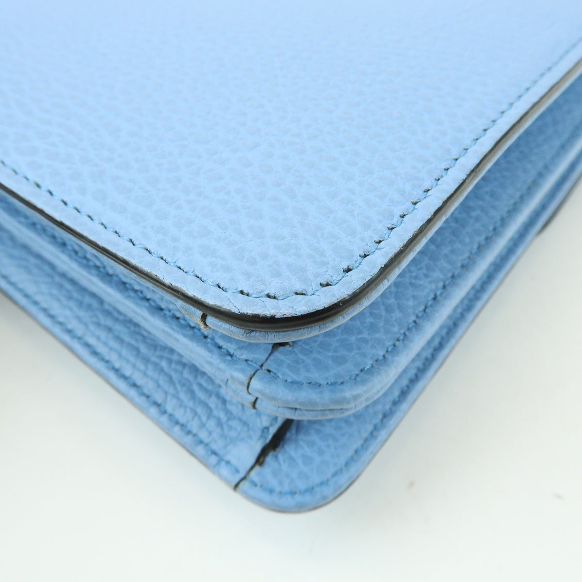 Gucci Light Blue Calfskin Interlocking G Shoulder Bag