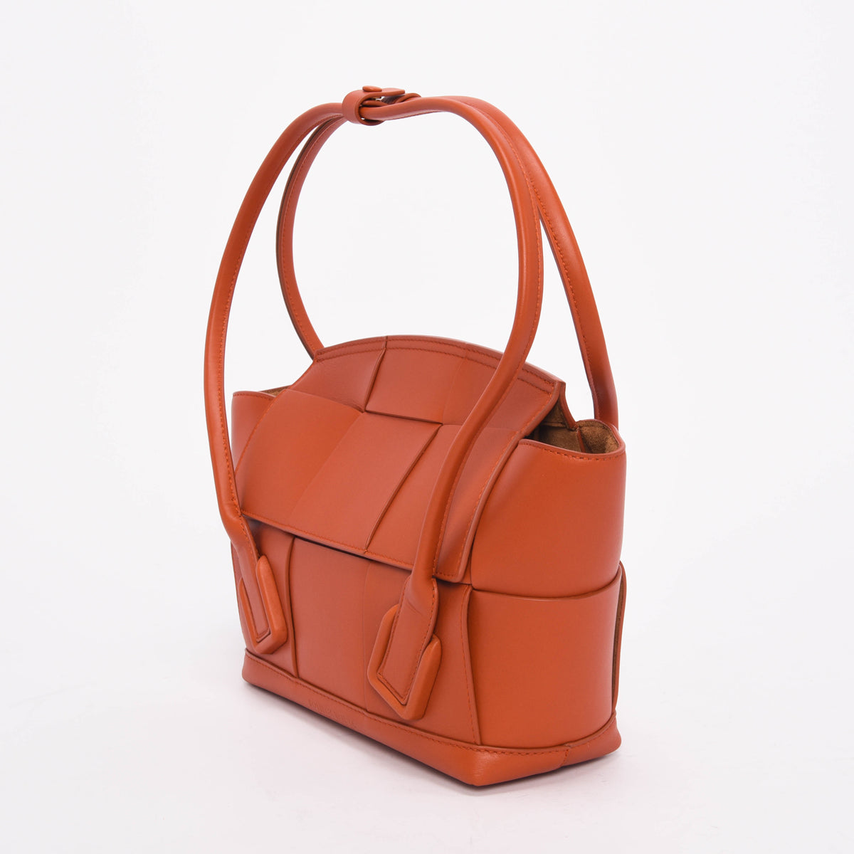 Bottega Veneta Rust Intrecciato Arco Small Tote