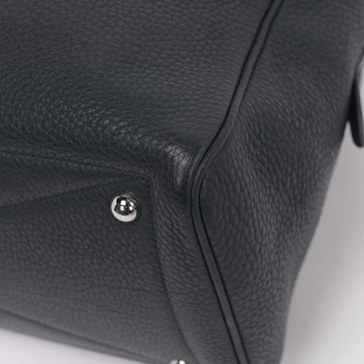 Hermes Dark Navy Clemence Leather Victoria II 35 Bag