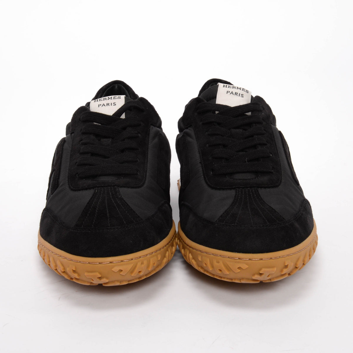 Hermes Black Nylon & Suede Jet Sneakers 41