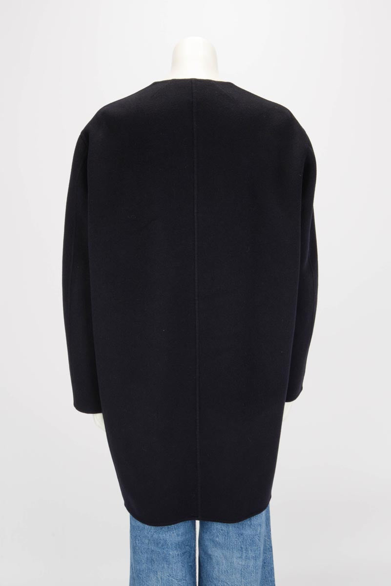 Celine Black Wool & Cashmere Unstructured Coat FR 40