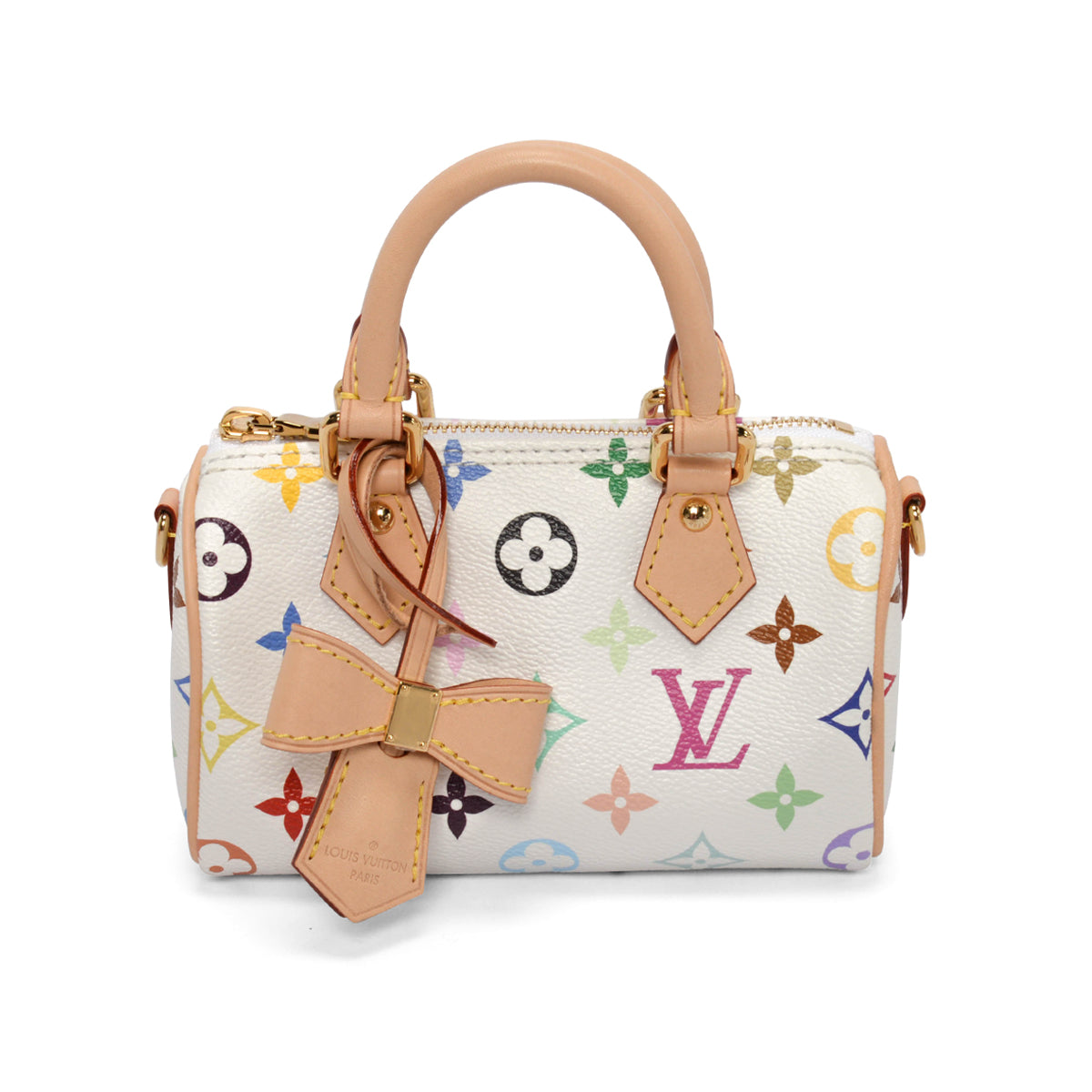Louis Vuitton x TM White Multicolore Monogram Nano Speedy