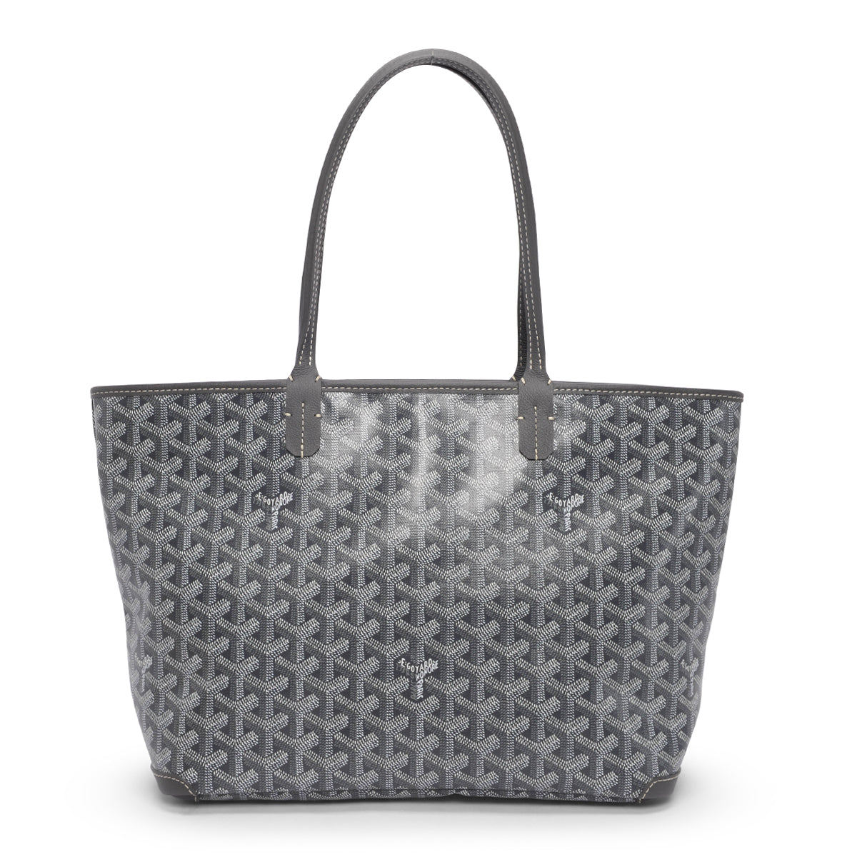 Goyard Grey Goyardine Canvas & Calfskin Artois PM