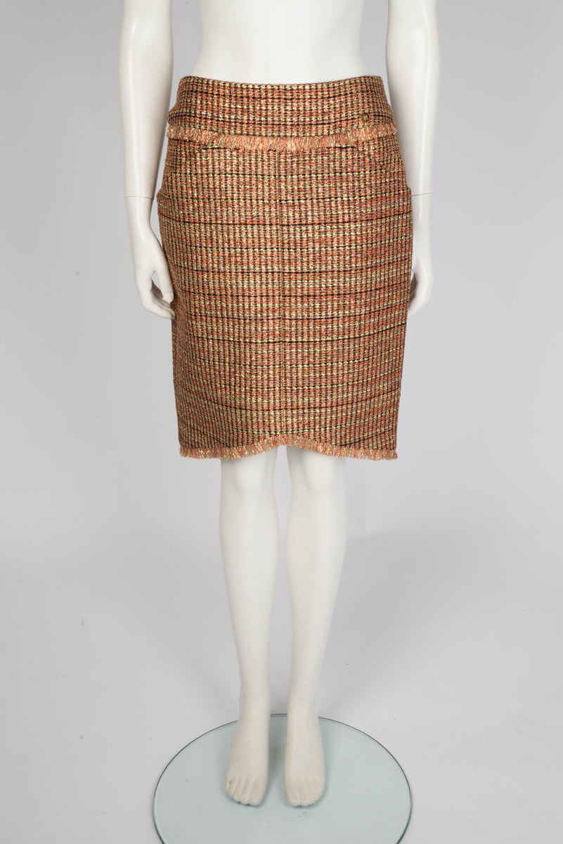 Chanel Metallic Tweed Paris to Egypt Skirt Suit