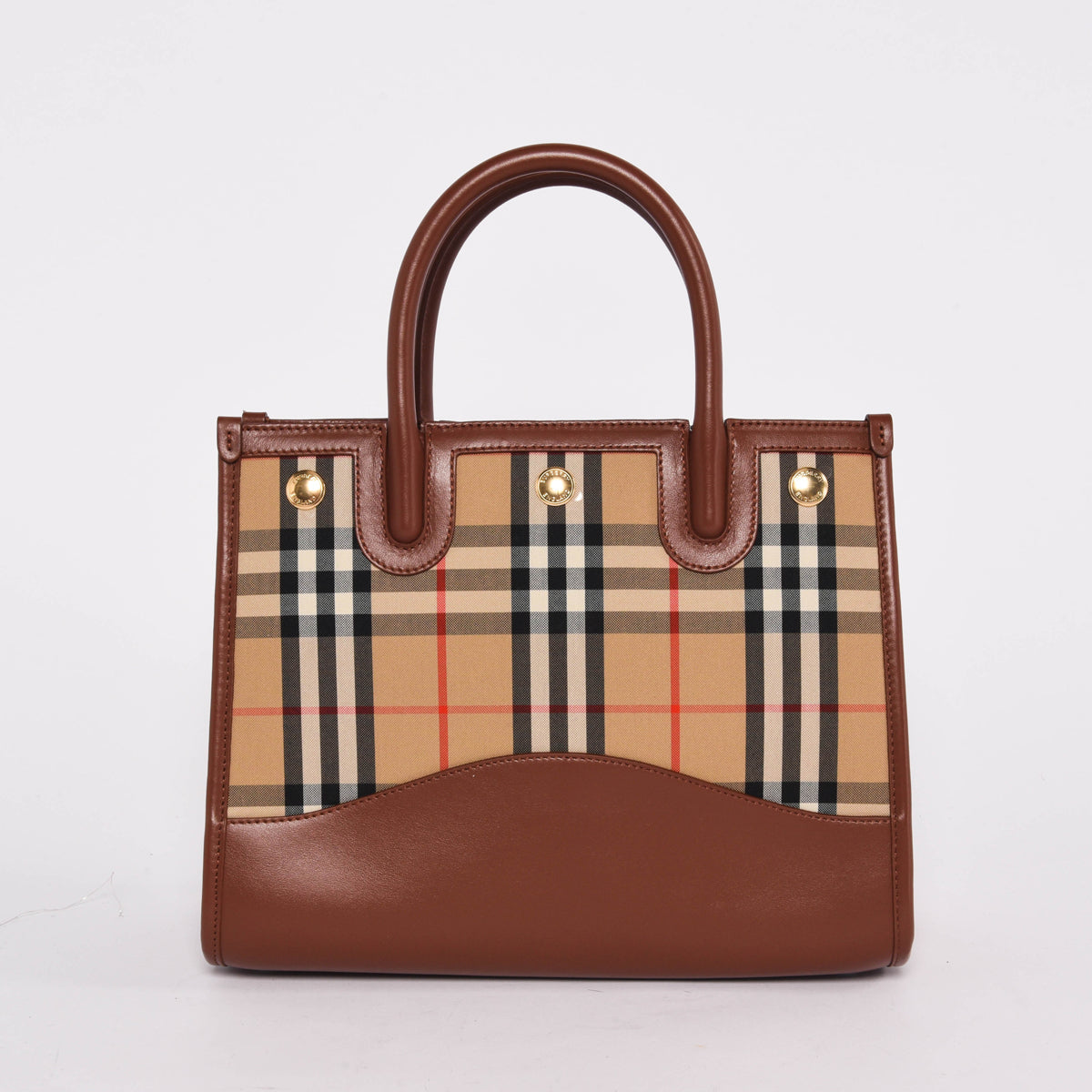 Burberry Tan Vintage Check Baby Title Tote