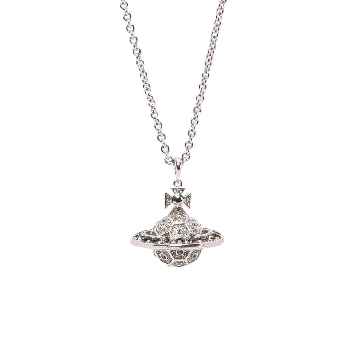 Vivienne Westwood Silver Crystal Mayfair Orb Necklace