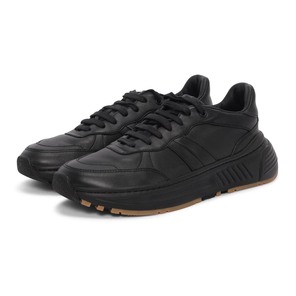 Bottega Veneta Black Leather Speedster Sneakers 42 display picture 2