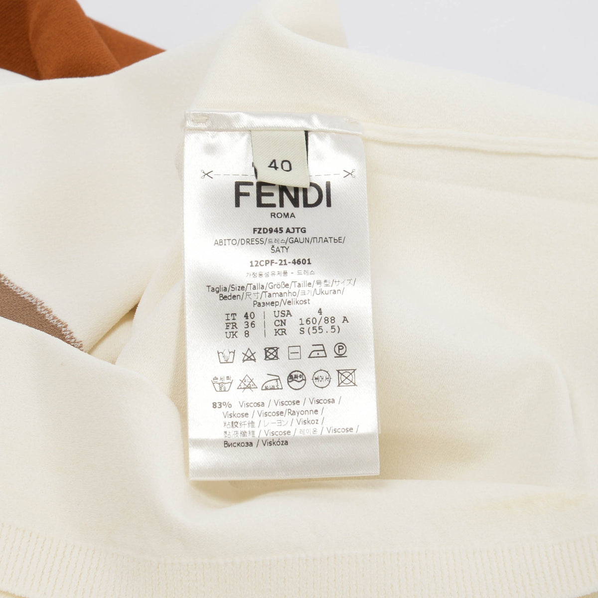 Fendi Intarsia Knit Mermaid Turtleneck Dress IT 40
