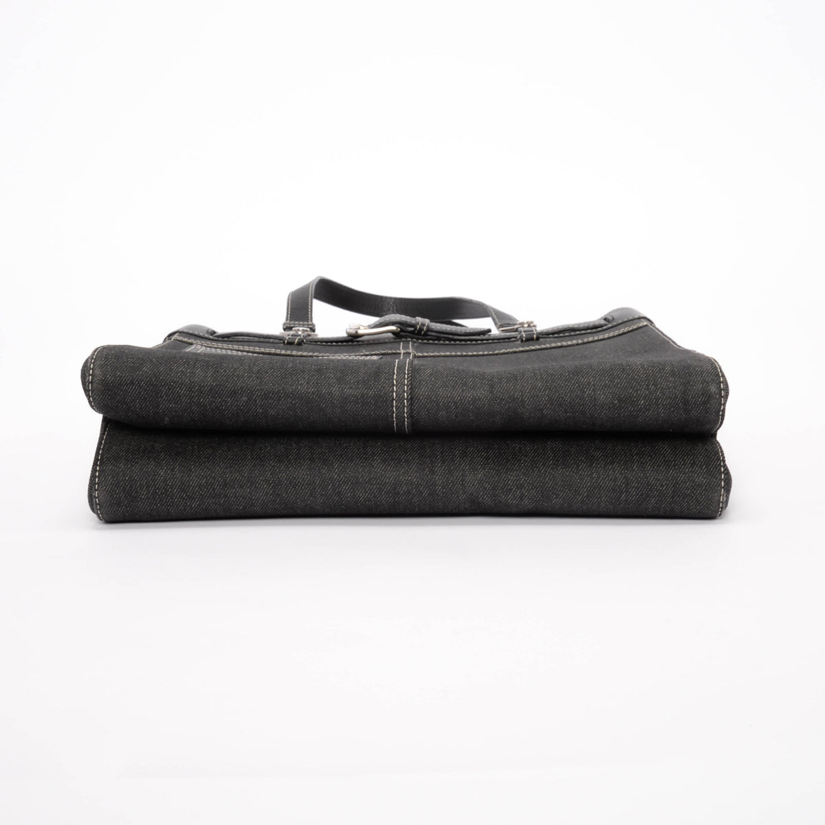 Dior Black Denim & Calfskin Belt Everyday Bag