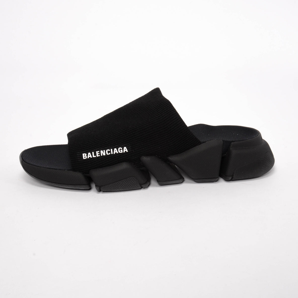 Balenciaga Black Knit Speed 2.0 Slides 42