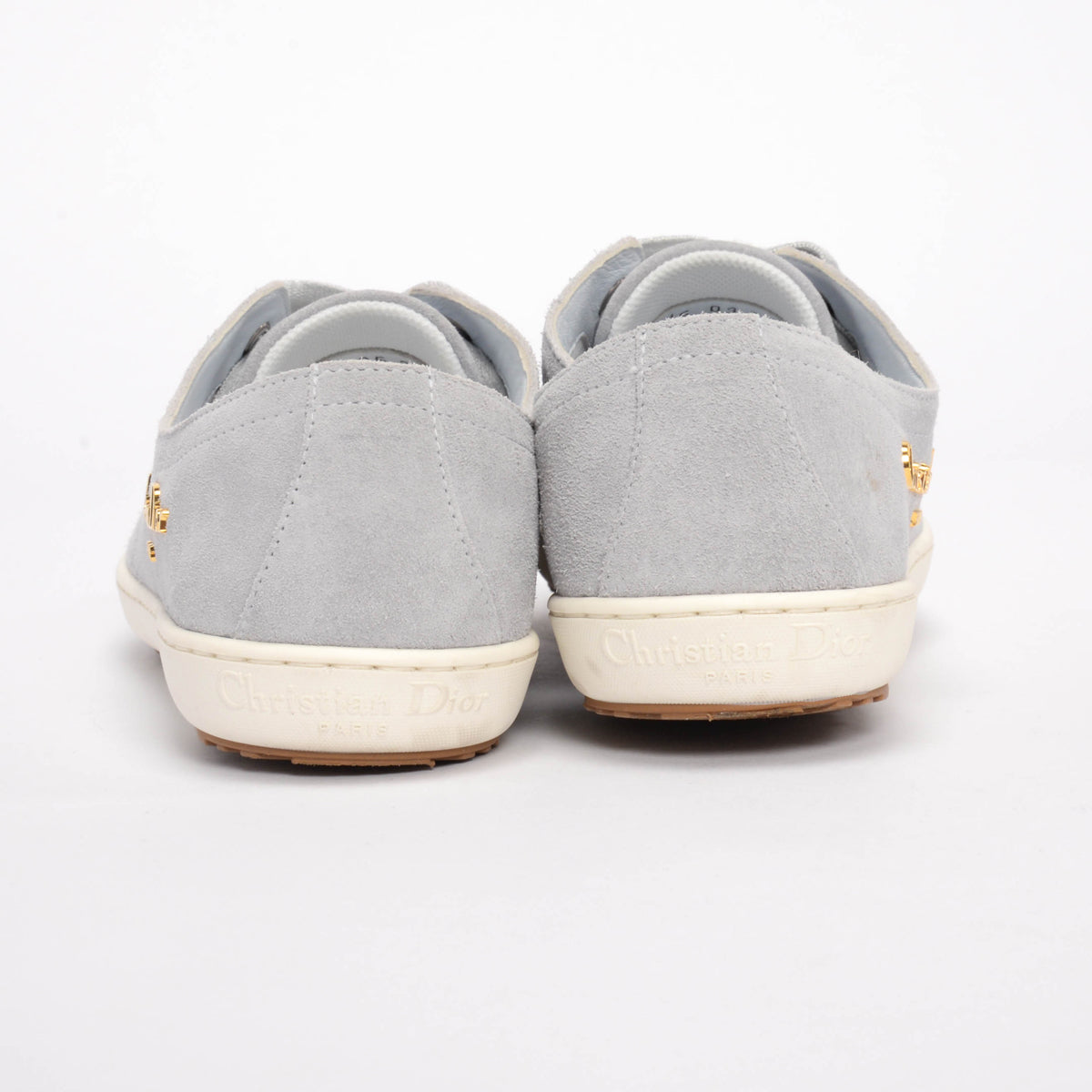 Dior Pale Blue Suede Lucky Sneakers 38