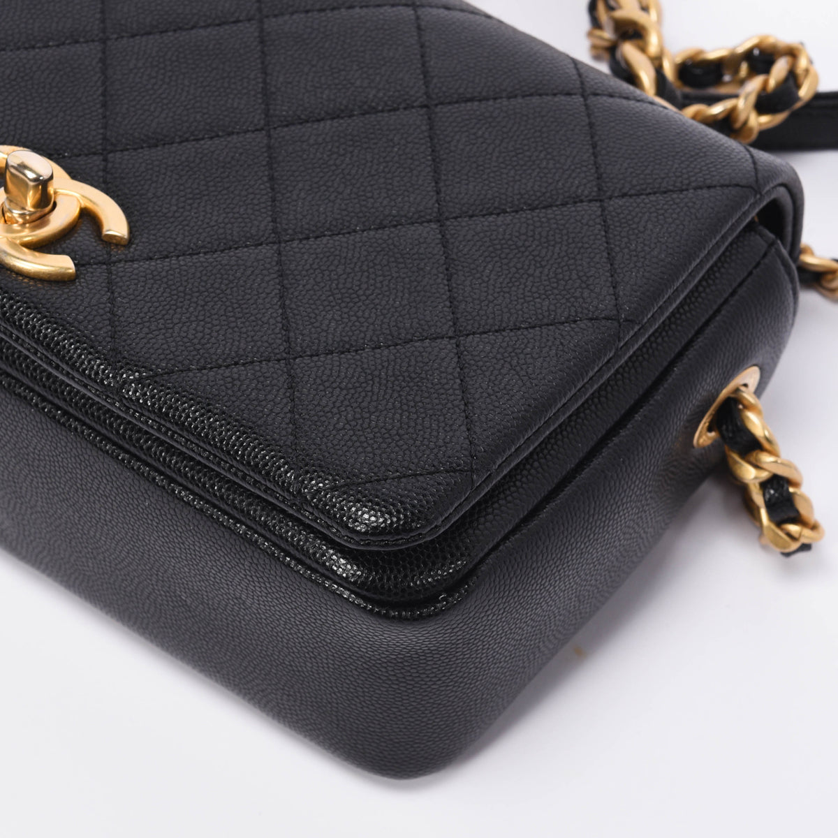 Chanel Black Caviar Small Fashion Therapy Flap Bag