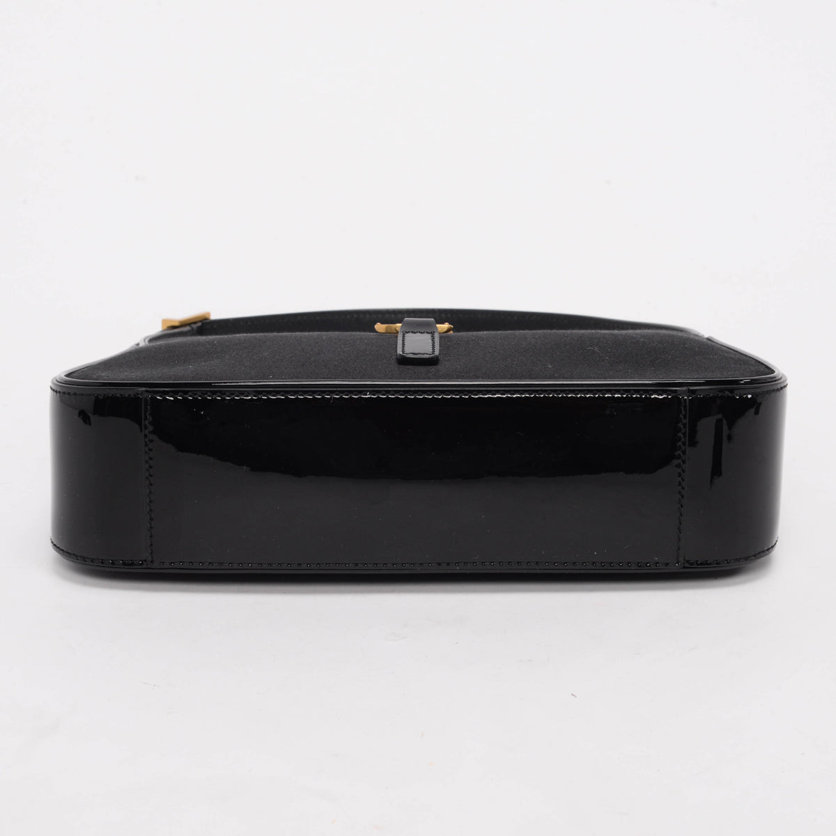 Saint Laurent Black Satin & Patent Le 5 A 7 Bag