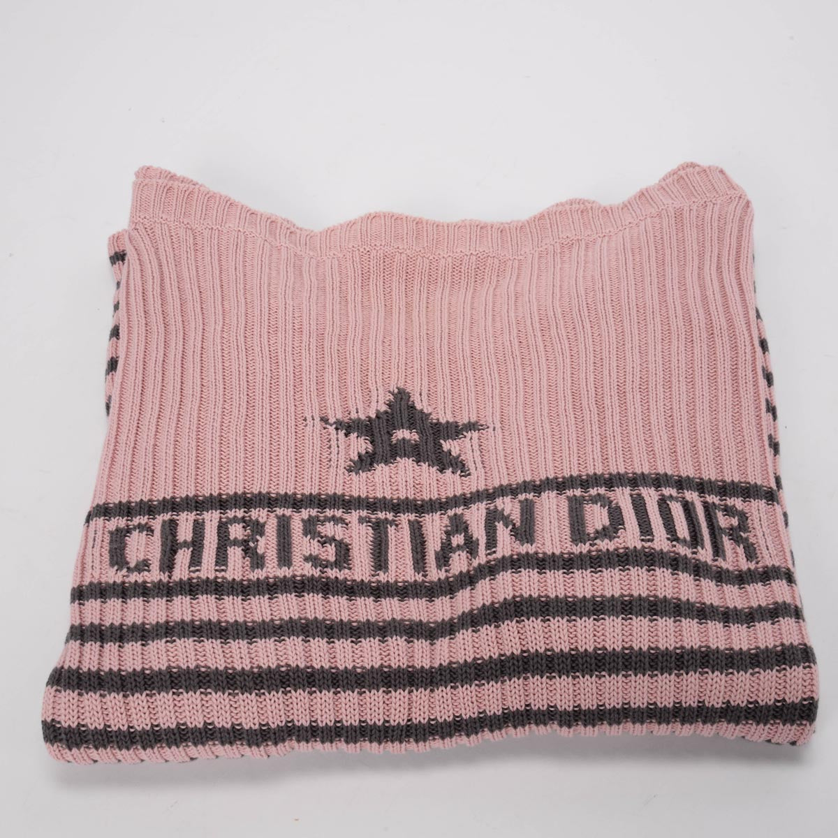 Dior Pink & Grey Cotton Knit Dioriviera Sweater FR 42